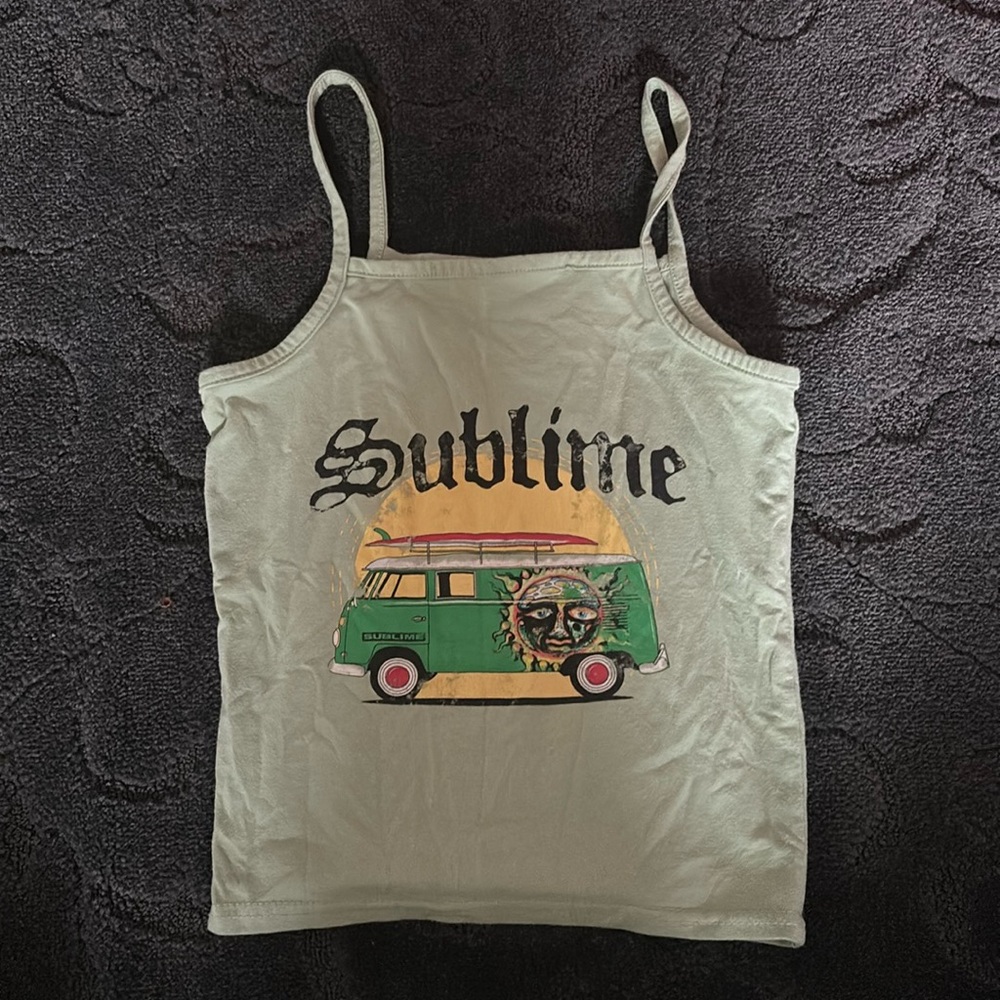 Sublime green tank top size small